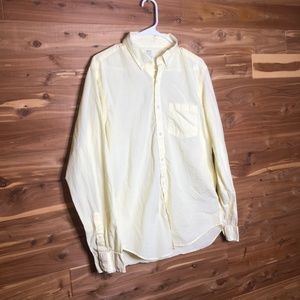 J. Crew Womens Stripped Button Down Yellow & White